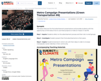 Metro Campaign Presentations (Green Transportation #6)