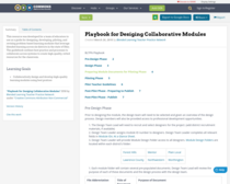 Playbook for Desiging Collaborative Modules