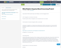 Miss Soyka's Inquiry Based Learning Project