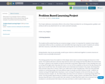 Problem Based Learning Project