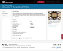 Introduction to Computational Thinking
