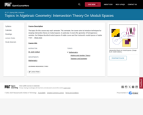 Topics in Algebraic Geometry: Intersection Theory on Moduli Spaces