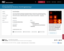 Computational Science and Engineering I
