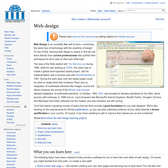 Web design at Wikiversity