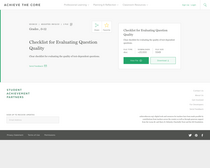 Checklist for Evaluating Question Quality
