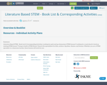 Literature Based STEM - Book List & Corresponding Activities