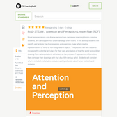 Attention and Perception Lesson Plan